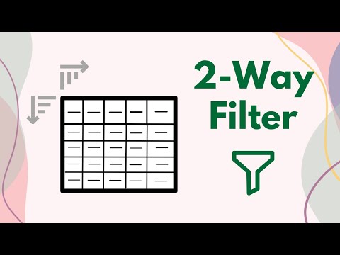 Filter both rows and columns and reorder columns in Excel