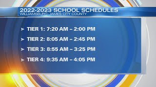 WJCC changes schools times for 2022-2023 school year