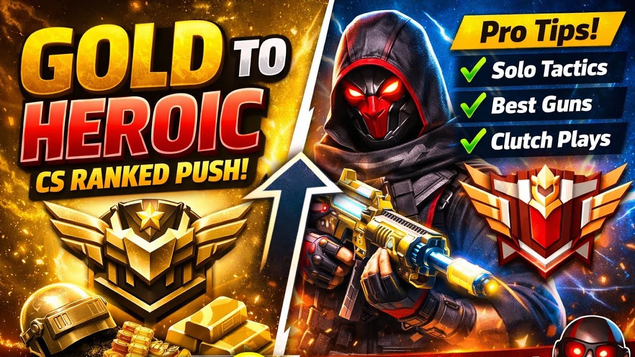 Gold to Heroic in CS Ranked Free Fire 🔥 | Solo Push Tips & Pro Strategy (2026)