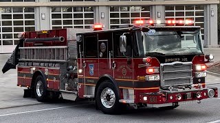 Baltimore County Fire Department Brand New Engine 101(Towson) Responding to a Medical 04/01/23