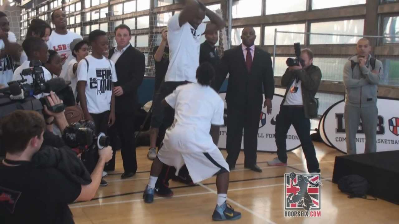 LeBron James Takes Kid 1 on 1 and Dunks 