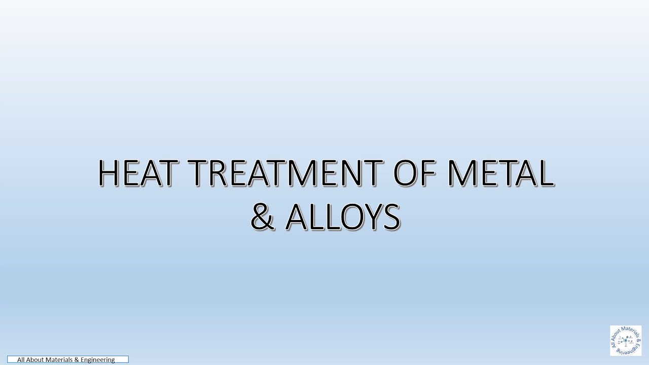 Heat Treatment of Metals & Alloys YouTube