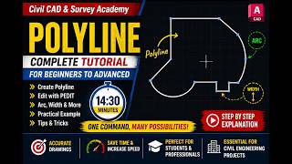 AutoCAD Polyline Complete Tutorial | Draw, Edit, PEDIT Command (Step by Step#autocad #autocadbasics