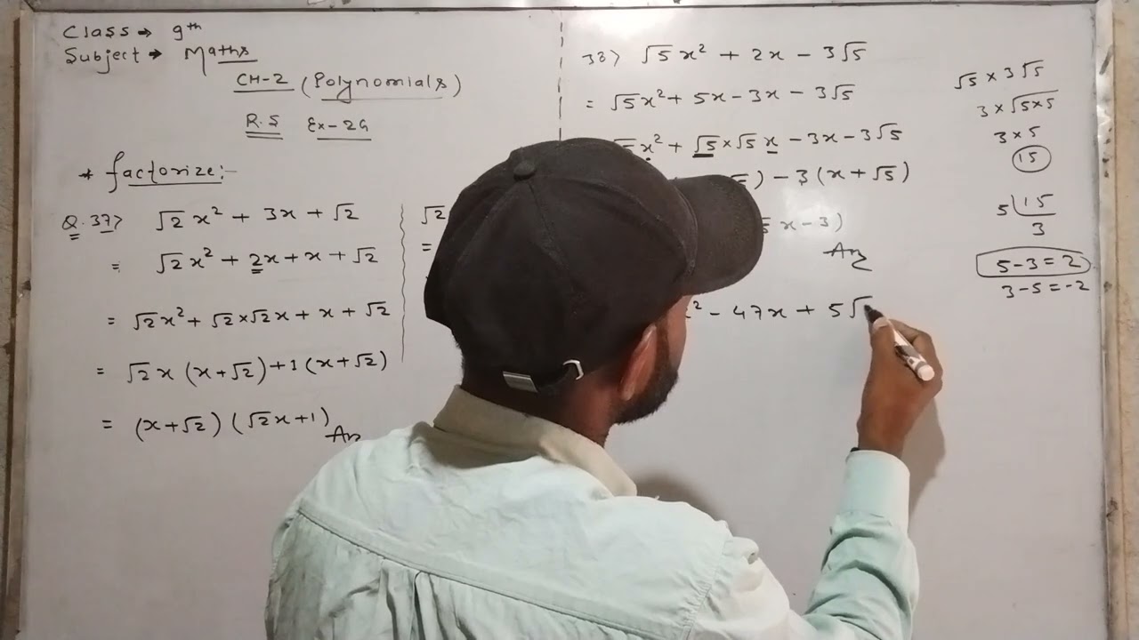 CBSE Class 9th Chapter 2 1 Rs Aggarwal Exercise 2G Root 2 X Square 3 CBSE Class 9th Chapter 2 1 Rs Aggarwal Exercise 2G Root 2 X Square 3