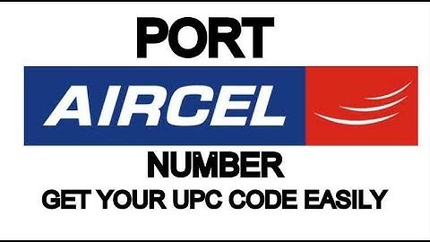AIRCEL PORT/UPC CODE ISSUE SOLVED