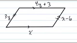 Solving for the variables in the parallelogram screenshot 4