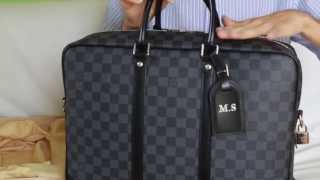 Louis Vuitton porte documents voyage GM damier graphite unboxing