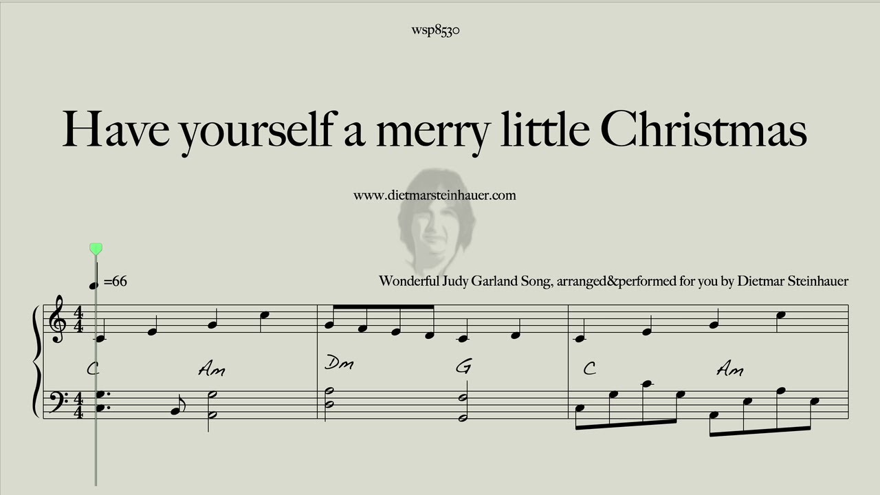 Have yourself a merry little Christmas  -  Easy Piano  -  Judy Garland
