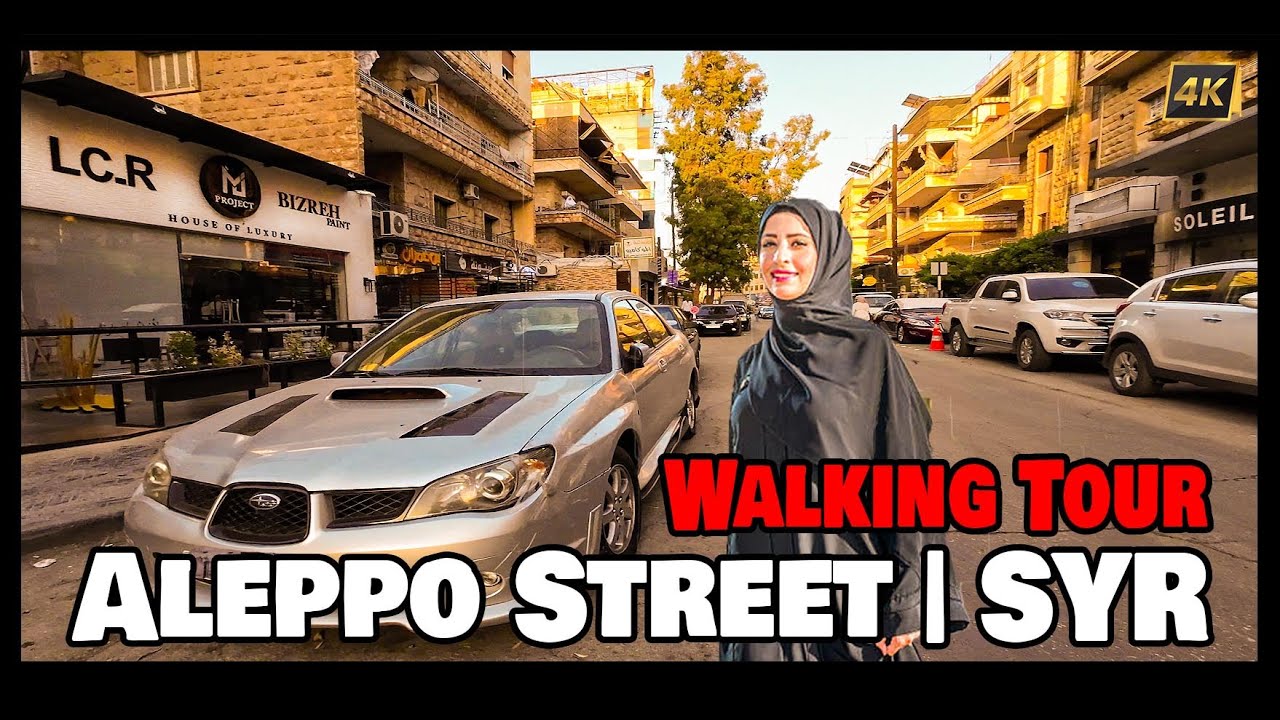 Walking Aleppo Street 4K | جولة مشي في شوارع الموكامبو