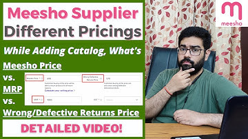🤔 Meesho Price vs. MRP vs. Wrong/Defective Returns Price - Meesho Supplier Product Catalog Upload