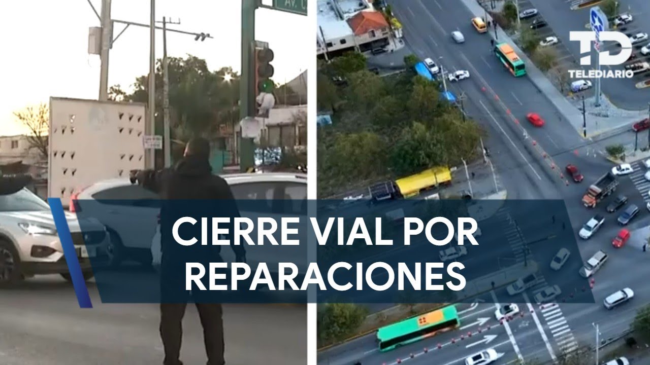 Implementan carriles de contraflujo en la avenida Eloy Cavazos por reparaciones de tubería