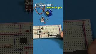 Control de giro de un servomotor con el NE555  #ne555 #electronica #electricidad #servomotor
