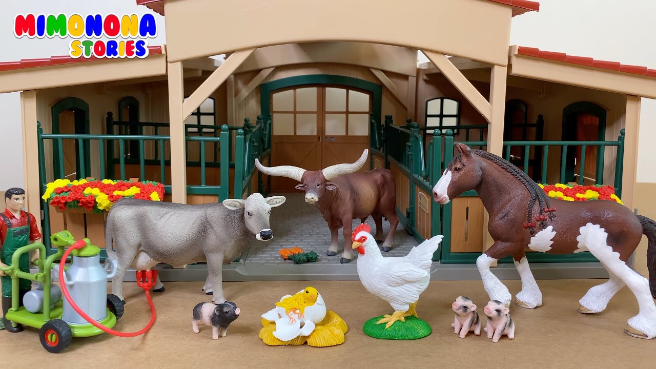 ¡Fiesta en la Granja! 🐄🐎🐂  Los Juguetes de animales cobran vida 🐄🐖 ✨ Mimonona Stories