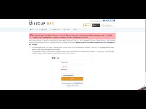 Missouri Bar Practice Portal Password Reset Tutorial