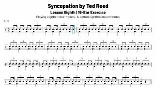 Eighth Notes Triplets & Dotted Eighth/Sixteenth, Lesson Eighth, 16-Bar Exercise, Page 19, ♩ = 90 BPM