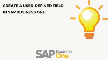 How to Create a User-Defined Field (UDF) in SAP Business One | Step-by-Step Guide