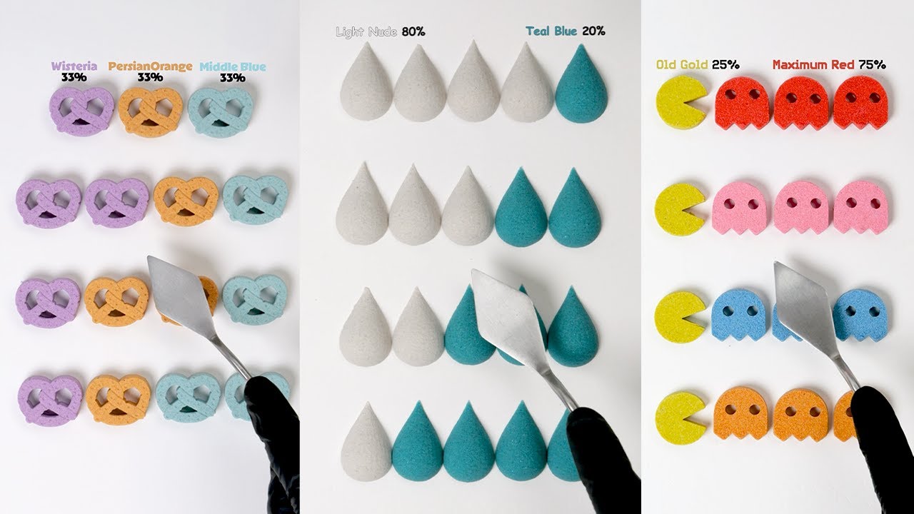 Color Mixing Perfection: Satisfying ASMR with Color Sand & Easy Chart Tips! 🌈🧠