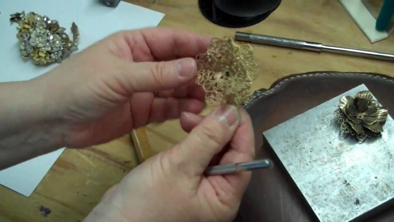 How to Rivet, Manipulate, Make Jewelry from Brass Stampings - YouTube