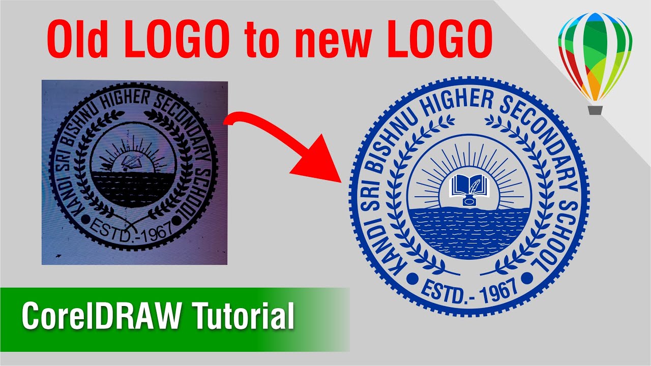 Old logo to new school Logo design | CorelDRAW Video Tutorial by Friends Computer