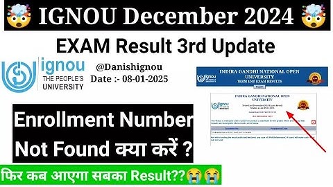 🤯(Breaking News) IGNOU Declared DEC 2024 Exam Early Declaration Result 3rd Update | IGNOU