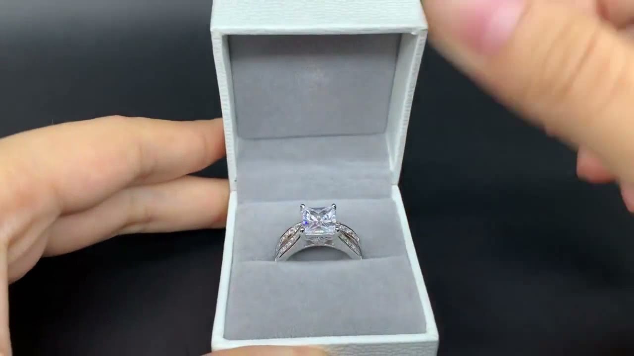 Marvellous  Princess Cut AAAA Simulated Diamond Wedding Ring