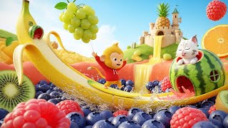 The Cozy Knitted Kingdom: Golden Monkey & White Lynx’s Soft Adventure" #ultra#monkey#cartoonforkids screenshot 3