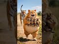 The big cat does a happy dance while roaring #ai #animation #shorts #creative #entertainment