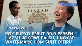 Download Lagu Roy Suryo Sebut 99,9 Persen Ijazah Jokowi Palsu, Ungkap Watermark UGM Sulit Ditiru | Snapnews MP3