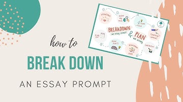 How to breakdown and plan an essay prompt