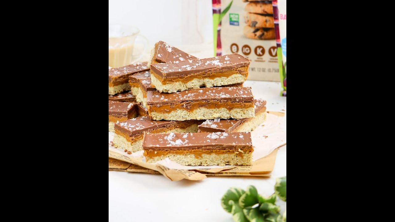 Healthier Cookie Butter Layered Candy Bars 