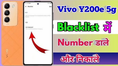 how to delete blacklist number in vivo y200e, vivo y200e blacklist setting