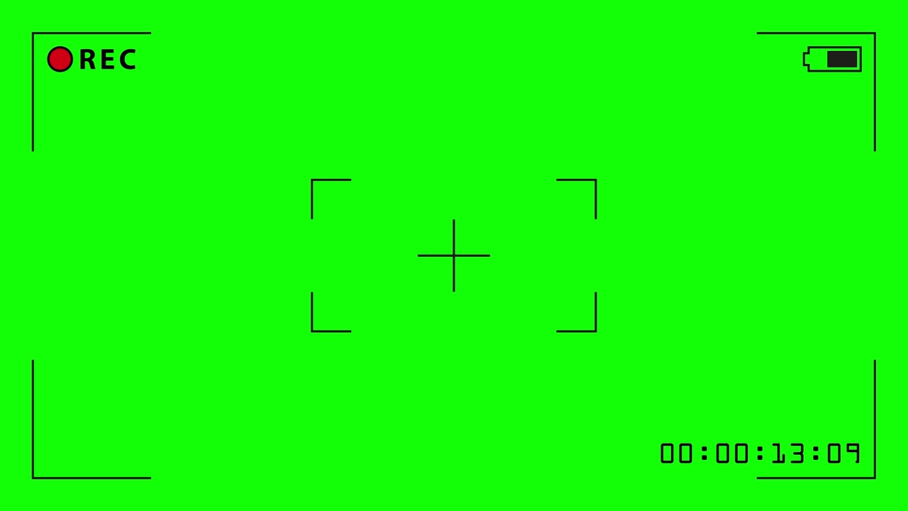 Camcorder Recording Overlay Effect Free Green Screen Footage NO