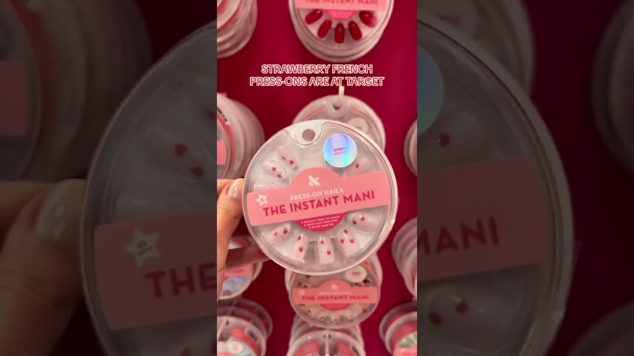 Our most loved strawberry french press-ons are now available at Target