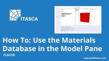 How To: Use the Material Database in the Model Pane