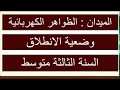 وضعية الانطلاق في ميدان الظواهرالكهربائية للسنة الثالثة متوسط