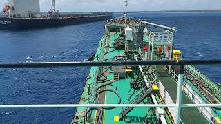 Alongside to MV.MINERAL HOKUSAI at Mauritius Anchorage Port Louis with the wind speed 20 kts