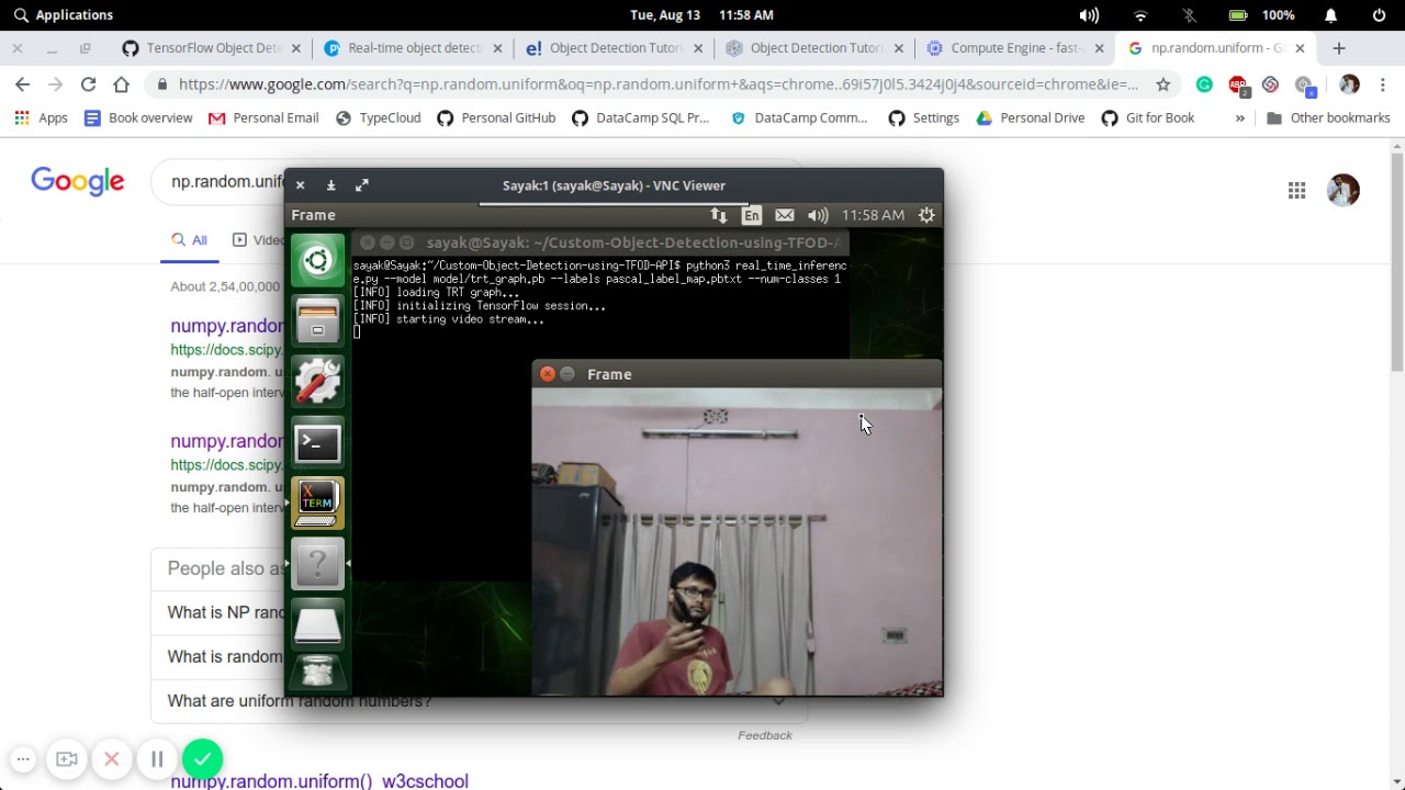 Inference with VideoStream class with FPS information