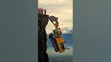 When One Mistake Ends It All ⛰️🏗️🪨 #excavator #building #mountains #mustwatch #cinematic