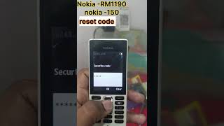 Nokia 150 (rm-1190) full reset process | Nokia factory reset code | Reset code all nokia mobile ||