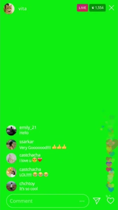 Instagram live green screen effect