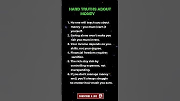 HARD TRUTHS ABOUT MONEY #MoneyMindset  #WealthTips #SmartMoney #MoneyLesson #Shorts
