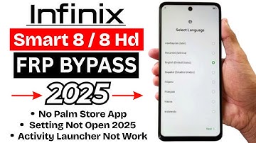Infinix Smart 8 | 8 HD FRP Bypass Android 13/14 Without Pc | New Method 2025 | Setting Not Open