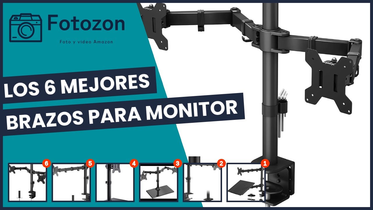 BONTEC Soporte de escritorio para monitor doble, soporte para monitor para  2 monitores LCD LED de 13 a 27 pulgadas, ergonómico, movimiento completo