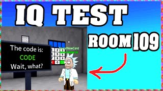ROOM 109 IQ TEST Roblox Walkthrough 🧠 [Full Guide English]