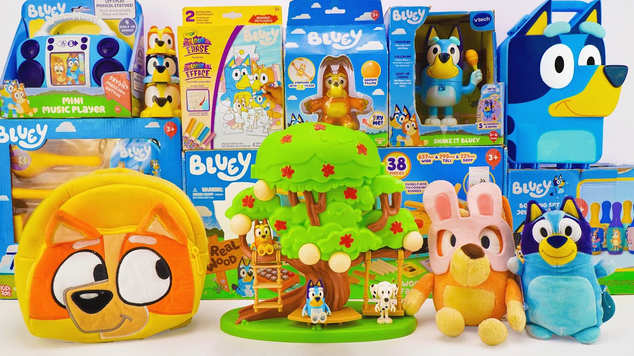 96 Minutes of Satisfying ASMR Unboxing | Adorable Bluey Tree Playset & Bingo Backpack