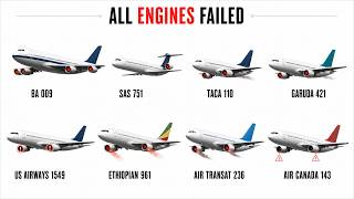 8 Flights That Lost All Engines Explained in 12 Minutes