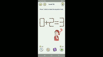 Brain Out 2 Level 56 Move 1 stick to make the equation hold walkthrough solution