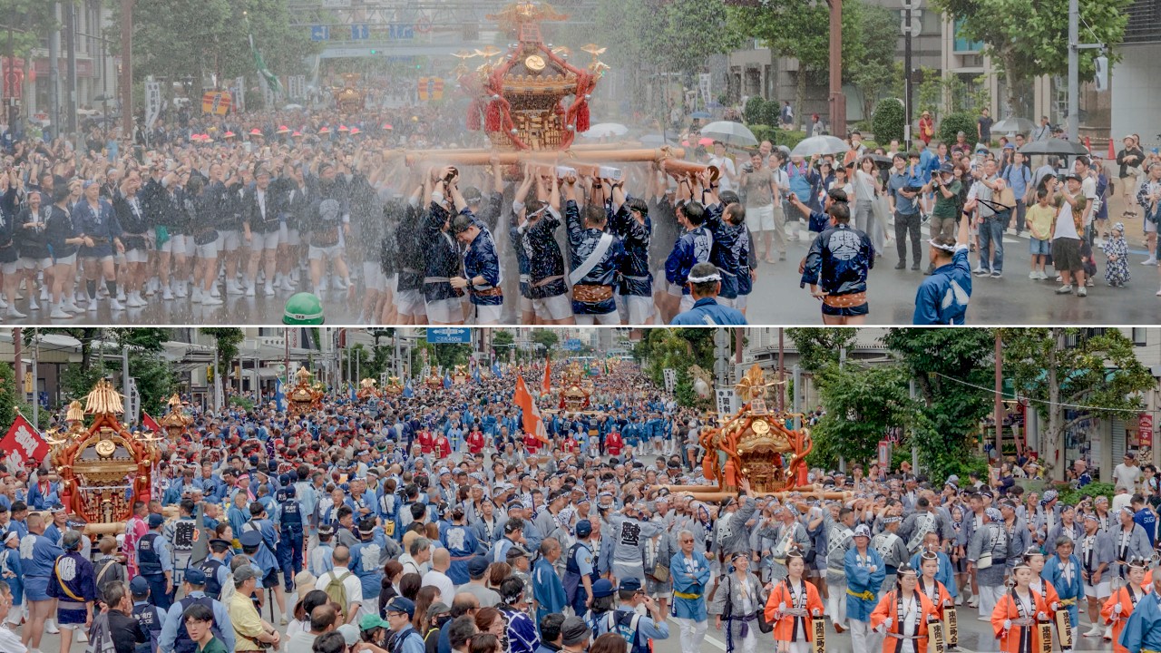 [ 4K UHD ] 江戸三大まつり「深川八幡祭り（富岡八幡宮例大祭）」3年に一度の本祭り、54基の神輿連合渡御