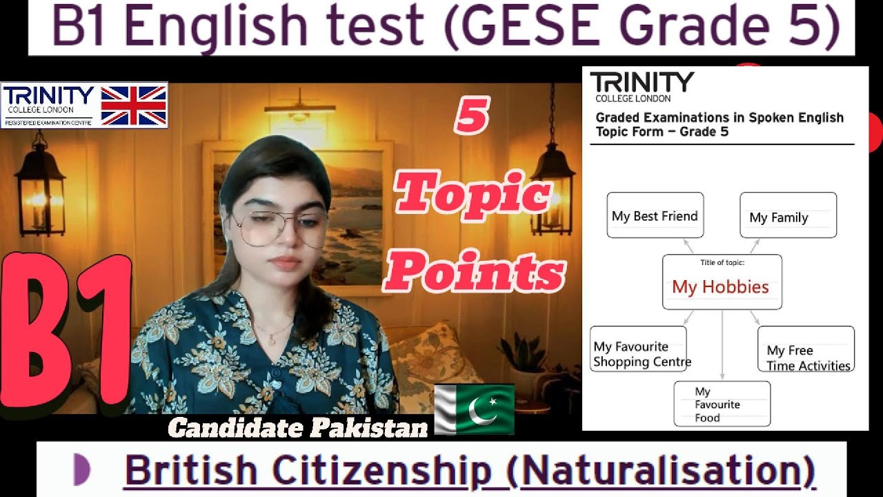 B1 English Test (GESE Grade 5) | SELT British Citizenship| Trinity College London ILR UK