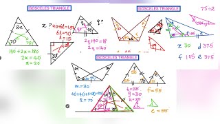 Isosceles triangle Angle identification 🔼🔖